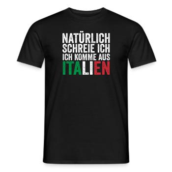 Italy Italian Vaffanculo - Men's T-Shirt - black - Front - AI Model Male 178 light (178cm)