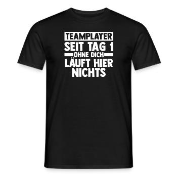 Employee Worker Colleague Work colleague - Men's T-Shirt - black - Front - AI Model Male 178 light (178cm)