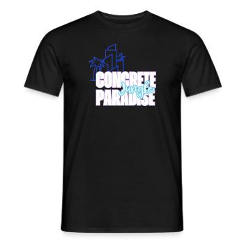 Concrete Jungle Paradise Skyscraper - Männer T-Shirt - Schwarz - Vorne - AI Model Male 178 light (178cm)