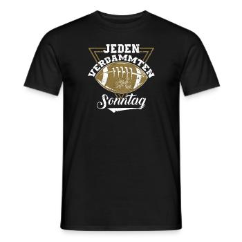American Football Training Team Fan Women Geschenk - Männer T-Shirt - Schwarz - Vorne - AI Model Male 178 light (178cm)