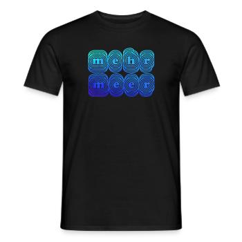 Mehr Meer - Sonne - See - Moin - Strand - Meerweh - Männer T-Shirt - Schwarz - Vorne - AI Model Male 178 light (178cm)