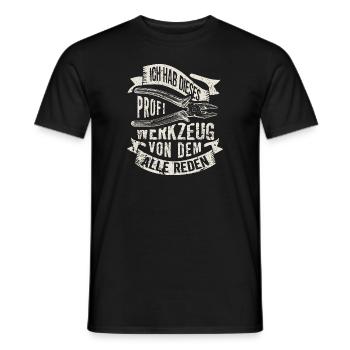 Elektriker Zange - Männer T-Shirt - Schwarz - Vorne - AI Model Male 178 light (178cm)