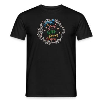 Just A Girl Who Loves Singing - Männer T-Shirt - Schwarz - Vorne - AI Model Male 178 light (178cm)