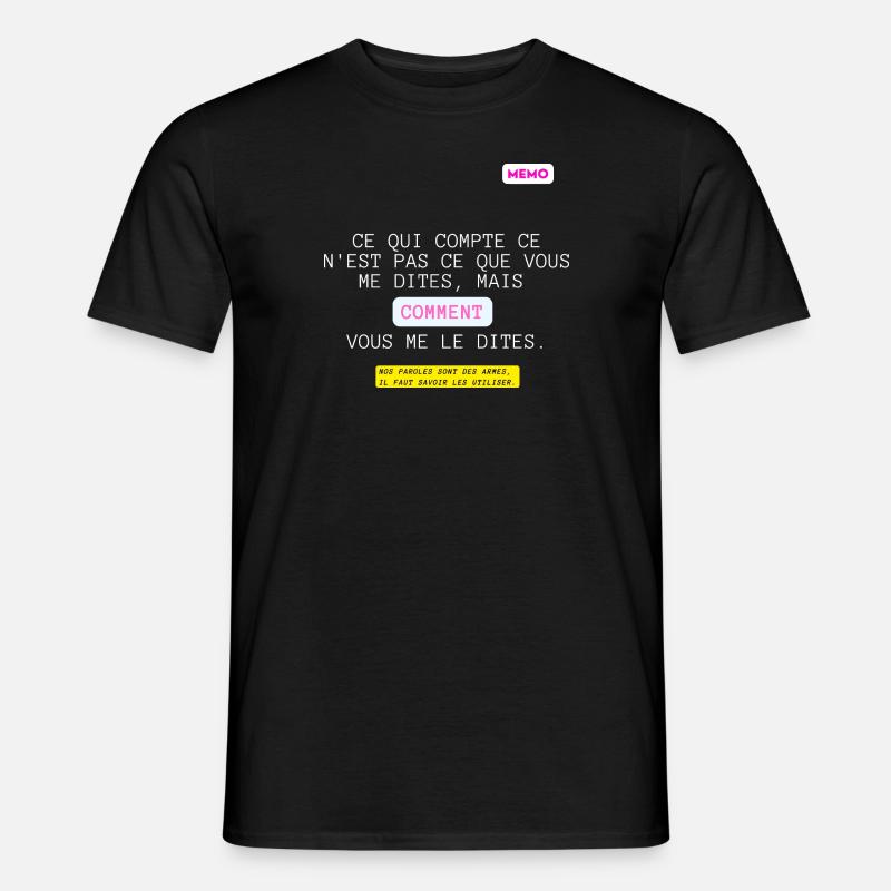 C'est qui compte, pas quoi mais comment. - T-shirt homme - noir