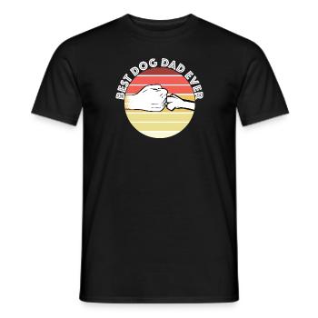 Best Dog Dad Ever. - Männer T-Shirt - Schwarz - Vorne - AI Model Male 178 light (178cm)