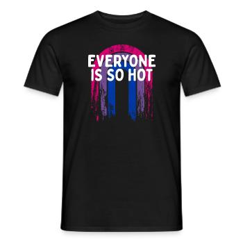 Everyone Is So Hot Bisexual LGBTQ Bi Pride Single - Männer T-Shirt - Schwarz - Vorne - AI Model Male 178 light (178cm)