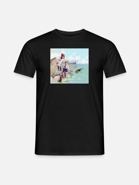 Children catching bugs - Männer T-Shirt - Schwarz