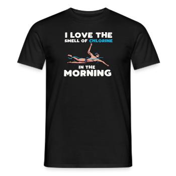 J’adore l’odeur du chlore le matin Design - T-shirt homme - noir - Devant - AI Model Male 178 light (178cm)