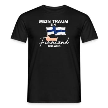 Mein Traum Finnland Urlaub Skandinavien - Männer T-Shirt - Schwarz - Vorne - AI Model Male 178 light (178cm)
