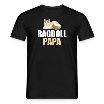 Ragdoll Cat Cat - Men's T-Shirt - black - Front - AI Model Male 178 light (178cm)