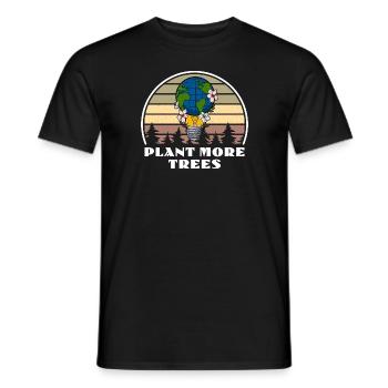 Plant more trees Umweltschutz Wald Berge Erde - Männer T-Shirt - Schwarz - Vorne - AI Model Male 178 light (178cm)