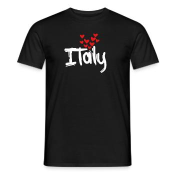 Italie - T-shirt homme - noir - Devant - AI Model Male 178 light (178cm)