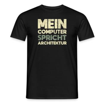 Mein Computer Spricht Architektur - Männer T-Shirt - Schwarz - Vorne - AI Model Male 178 light (178cm)