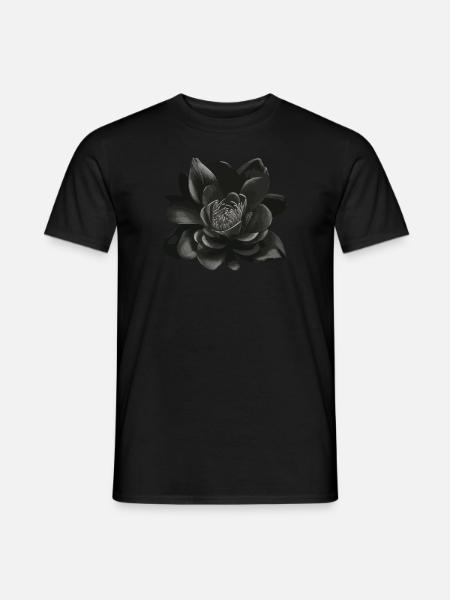 Obsidian-Blume - Männer T-Shirt - Schwarz