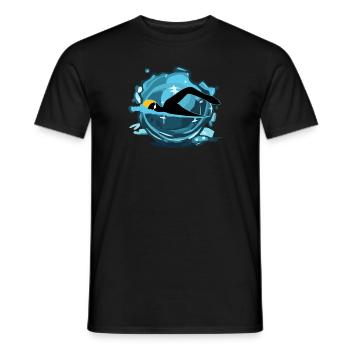 Natation Nageurs - T-shirt homme - noir - Devant - AI Model Male 178 light (178cm)