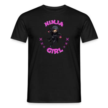 Charming Ninja Fighter I Ninja Girl I Ninja - Men's T-Shirt - black - Front - AI Model Male 178 light (178cm)