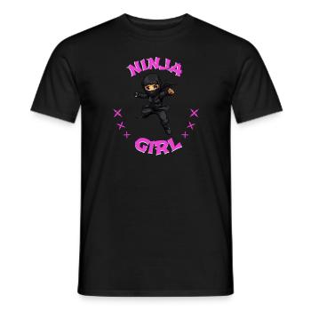 Charming Ninja Fighter I Ninja Girl I Ninja - Men's T-Shirt - black - Front - AI Model Male 178 light (178cm)
