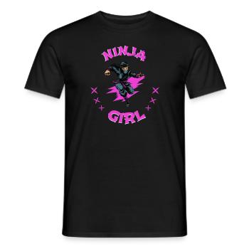 Charming Ninja Fighter I Ninja Girl I Ninja - Men's T-Shirt - black - Front - AI Model Male 178 light (178cm)