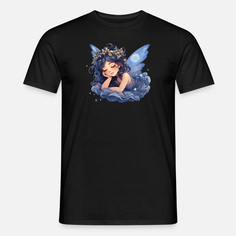 Träumende Fee - Männer T-Shirt - Schwarz