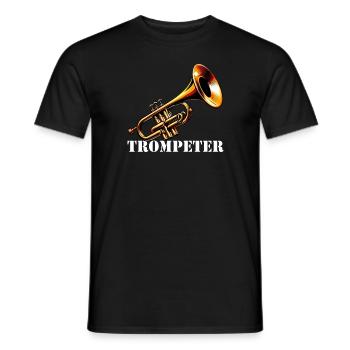 Trompeter - Männer T-Shirt - Schwarz - Vorne - AI Model Male 178 light (178cm)