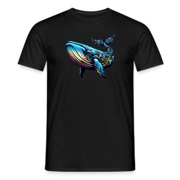 Blauwal - Männer T-Shirt - Schwarz - Vorne - AI Model Male 178 light (178cm)
