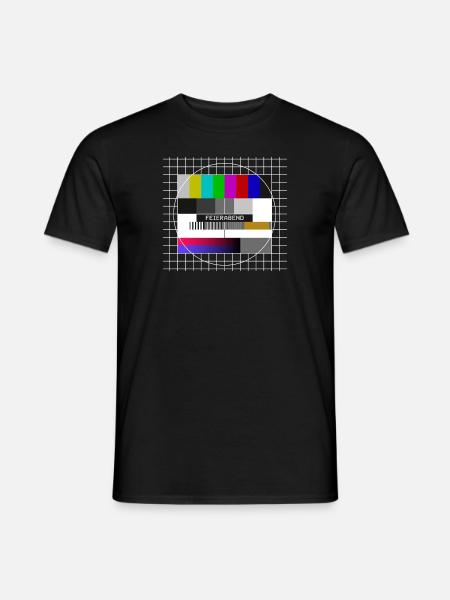 Testbild 80er Jahre Party Feierabend Retro - Männer T-Shirt - Schwarz