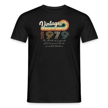 Awesome Since 1979 Anniversary 1979 Vintage 197 - Men's T-Shirt - black - Front - AI Model Male 178 light (178cm)