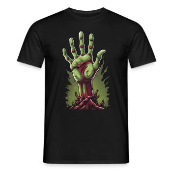 Auferstehender Zombie Comic Illustration - Männer T-Shirt - Schwarz - Vorne - AI Model Male 178 light (178cm)