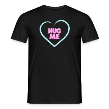 HUG ME - Männer T-Shirt - Schwarz - Vorne - AI Model Male 178 light (178cm)