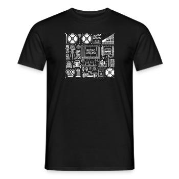 Design cinéma rétro - T-shirt homme - noir - Devant - AI Model Male 178 light (178cm)