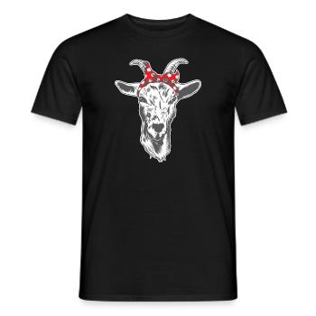 Ziegen Bandana Haustierliebhaber Farm Geschenk - Männer T-Shirt - Schwarz - Vorne - AI Model Male 178 light (178cm)
