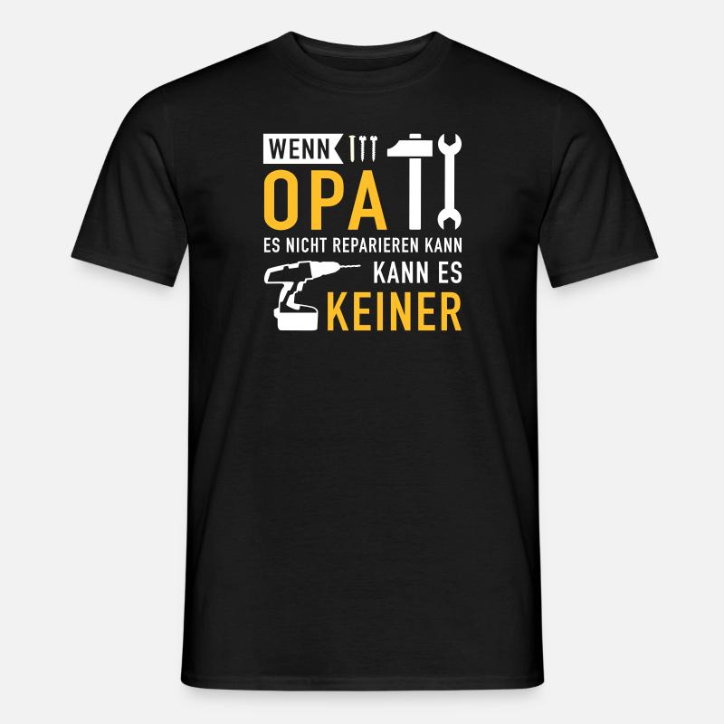 Opa - Männer T-Shirt - Schwarz