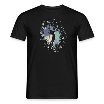 Volleyball Opposite Hitter Color Splash - Men's T-Shirt - black - Front - AI Model Male 178 light (178cm)