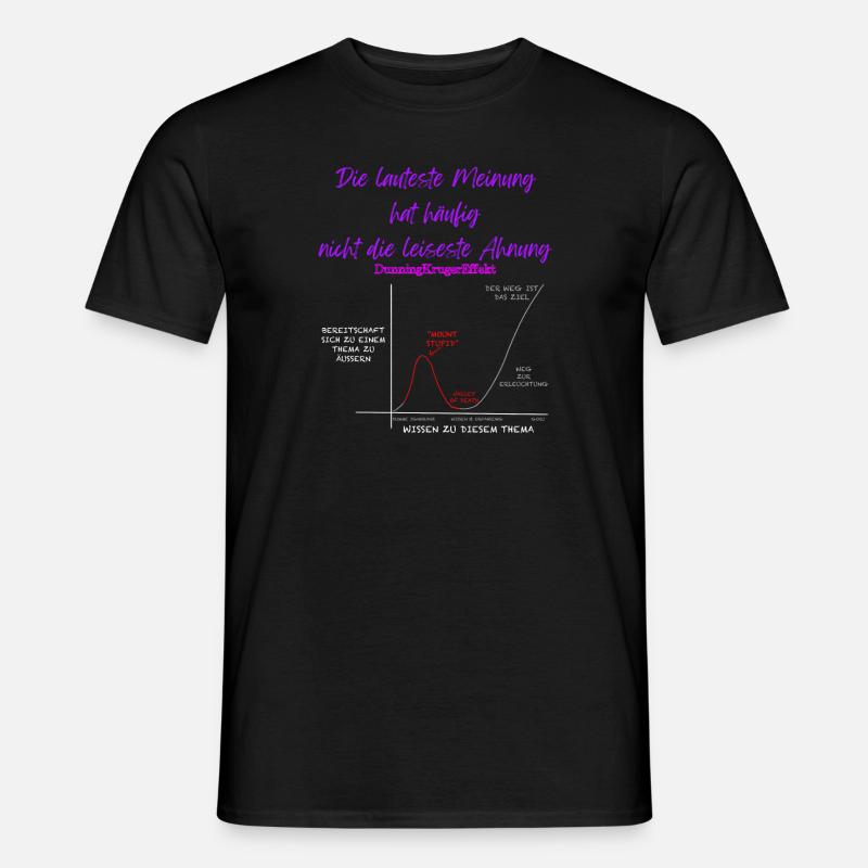 Dunning Kruger Effekt - Männer T-Shirt - Schwarz
