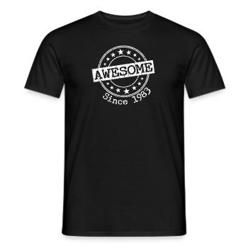 Jahrgang 1983 40. Geburtstag Hochzeitstag Jubiläum - Männer T-Shirt - Schwarz - Vorne - AI Model Male 178 light (178cm)