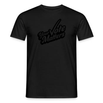 your vote matters Zitat - Männer T-Shirt - Schwarz - Vorne - AI Model Male 178 light (178cm)