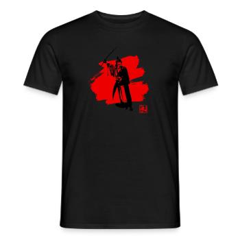 Samurai Red - Men's T-Shirt - black - Front - AI Model Male 178 light (178cm)
