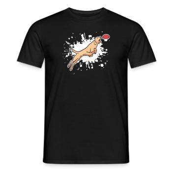 Cool Retro Dog Catching Training Designs T-Shirt - Men's T-Shirt - black - Front - AI Model Male 178 light (178cm)