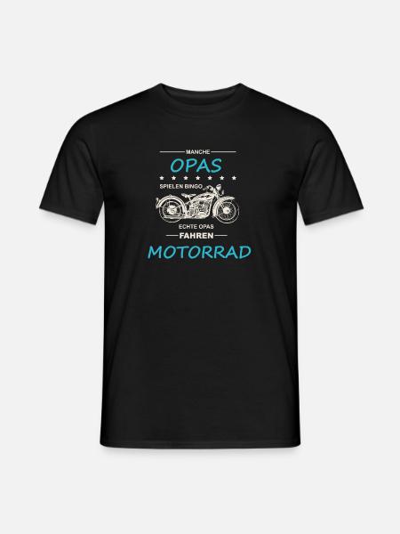 Vatertagsgeschenk Opa T-Shirt Motorrad - Männer T-Shirt - Schwarz
