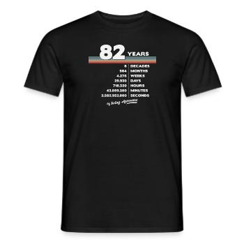 82ème Anniversaire Millésime 82 ans Rétro 984 - T-shirt homme - noir - Devant - AI Model Male 178 light (178cm)