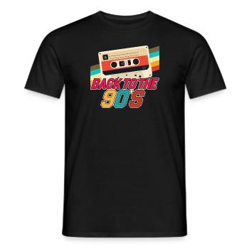 Zurück in die 90er - Retro - Männer T-Shirt - Schwarz - Vorne - AI Model Male 178 light (178cm)