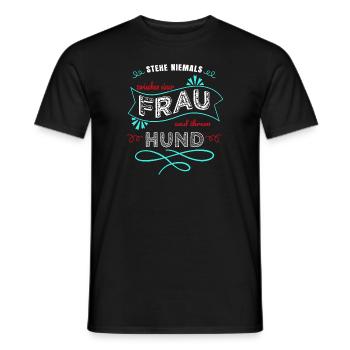 bday schäferhund humor lieben spruch windhund cool - Männer T-Shirt - Schwarz - Vorne - AI Model Male 178 light (178cm)