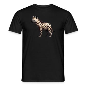 Hyena sideways - Men's T-Shirt - black - Front - AI Model Male 178 light (178cm)