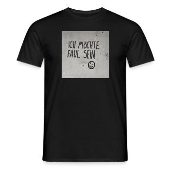Ich möchte faul sein - Männer T-Shirt - Schwarz - Vorne - AI Model Male 178 light (178cm)