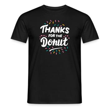 Thanks for the donut - T-shirt homme - noir - Devant - AI Model Male 178 light (178cm)