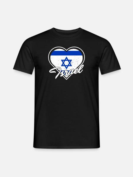 Jerusalem Davidstern Israel Flagge - Männer T-Shirt - Schwarz