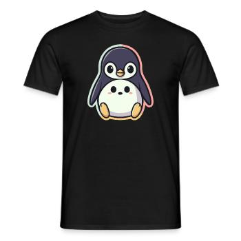 Pingouin kawaii - T-shirt homme - noir - Devant - AI Model Male 178 light (178cm)