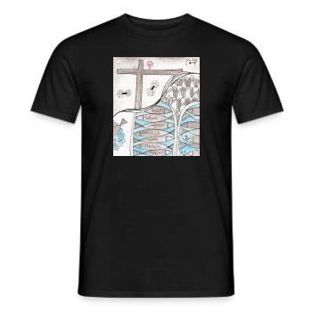 Wirrwarr 36 - Männer T-Shirt - Schwarz - Vorne - AI Model Male 178 light (178cm)