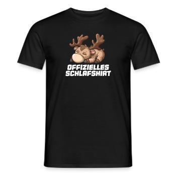 Mein offizielles Schlafshirt Schlafmützen Geschenk - Männer T-Shirt - Schwarz - Vorne - AI Model Male 178 light (178cm)
