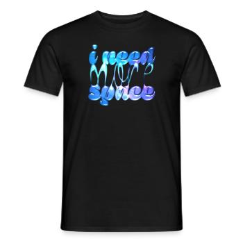 besoin de plus d’espace - T-shirt homme - noir - Devant - AI Model Male 178 light (178cm)